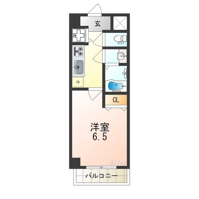 堺東駅 徒歩9分 6階の物件間取画像