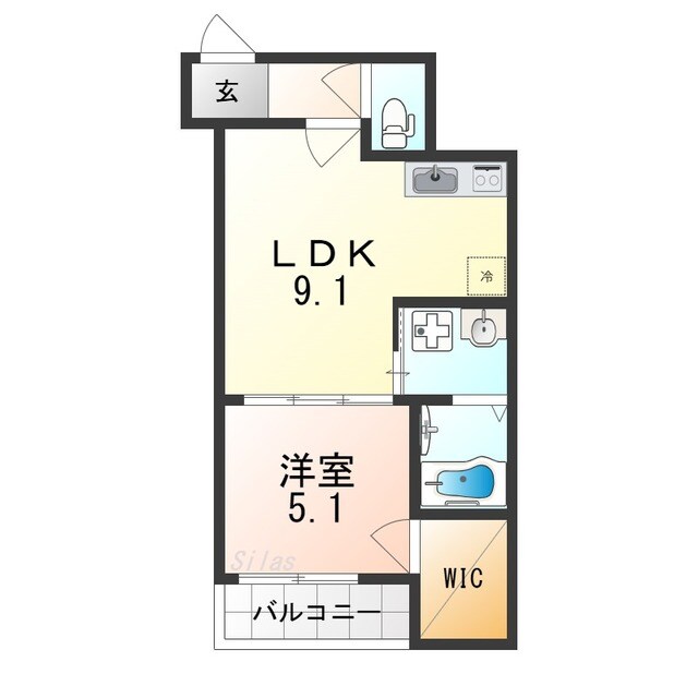 粉浜駅 徒歩4分 2階の物件間取画像