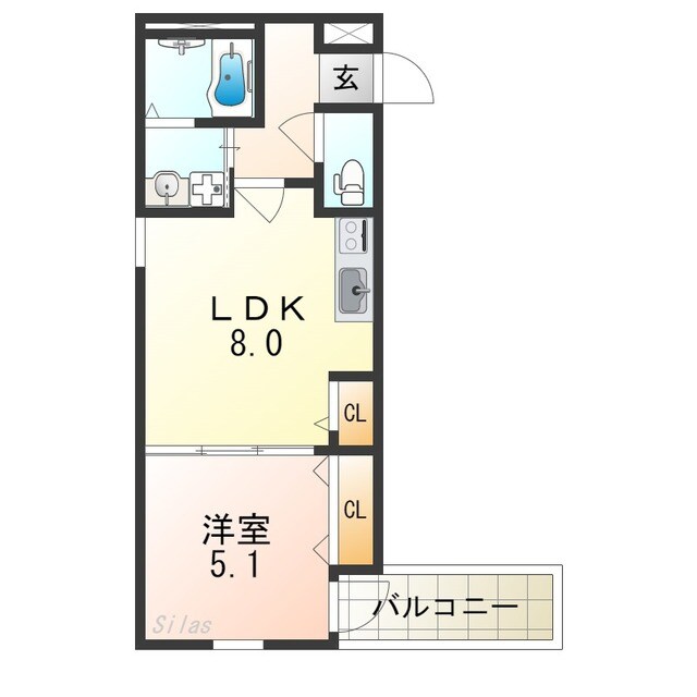 フジパレス我孫子西Ⅴ番館の物件間取画像