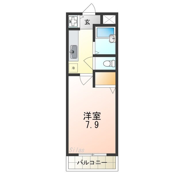 深井駅 徒歩13分 3階の物件間取画像