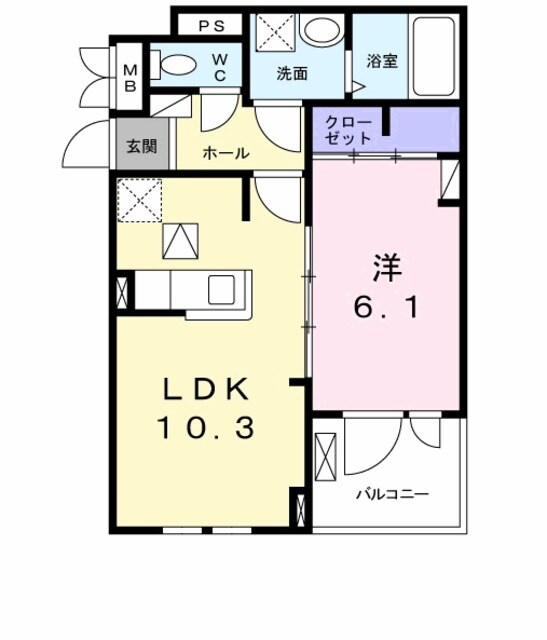 ヴァレンティア若江本町の物件間取画像