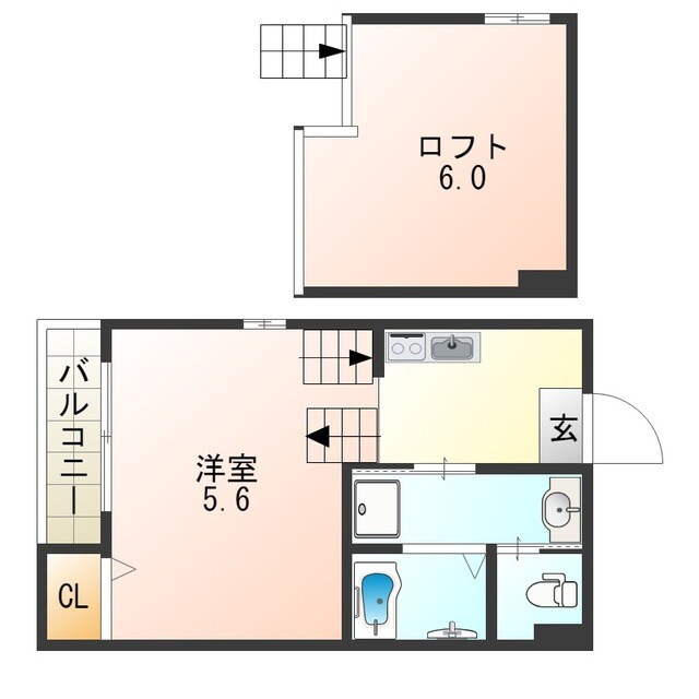 ハーモニーテラス安立Ⅱの物件間取画像