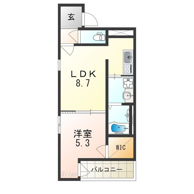 住ノ江駅 徒歩6分 3階の物件間取画像