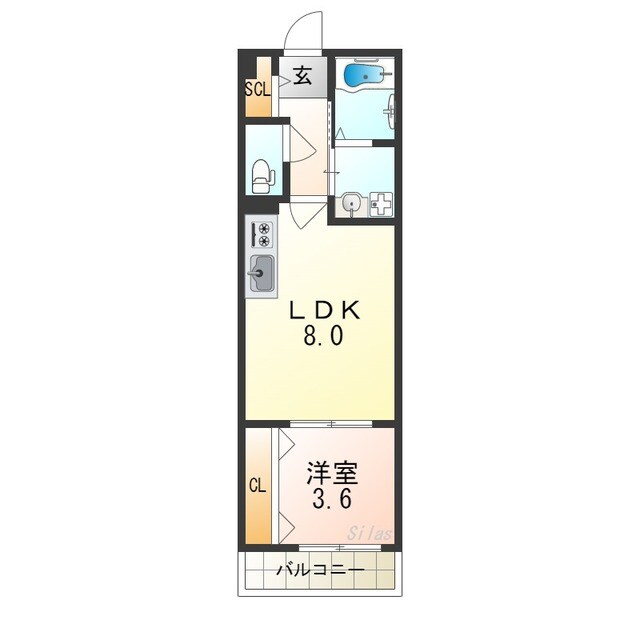 矢田駅 徒歩5分 2階の物件間取画像