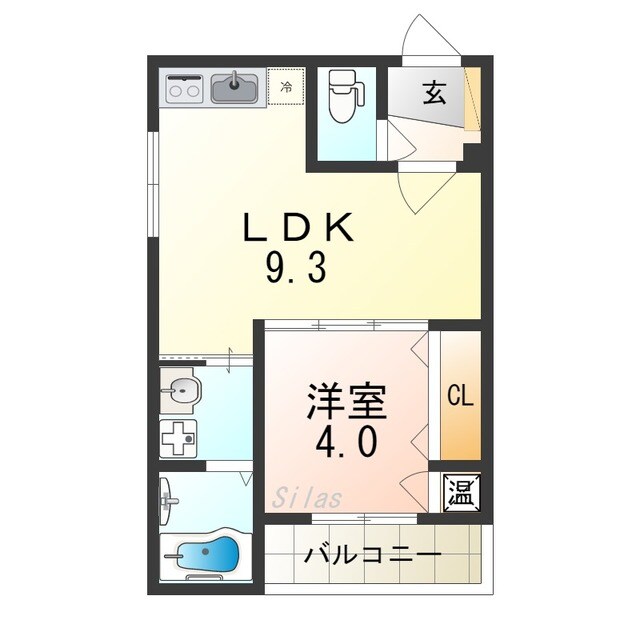 荒本駅 徒歩6分 2階の物件間取画像