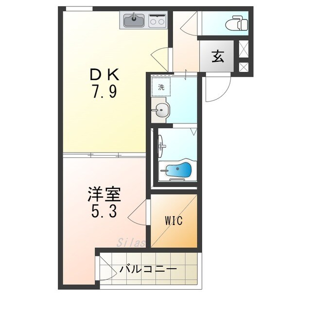 杉本町駅 徒歩2分 1階の物件間取画像