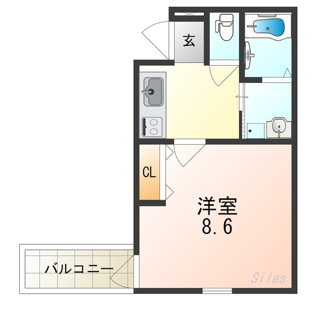 百舌鳥駅 徒歩5分 1階の物件間取画像