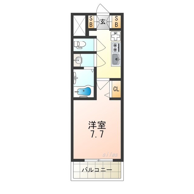 岸里玉出駅 徒歩7分 5階の物件間取画像