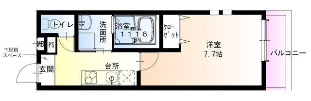 フジパレス長原駅西Ⅴ番館の物件間取画像