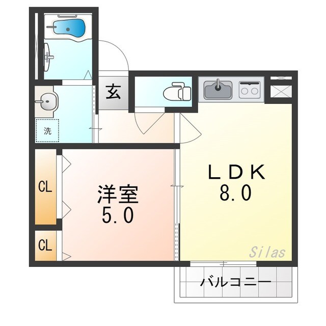 田辺駅 徒歩5分 1階の物件間取画像