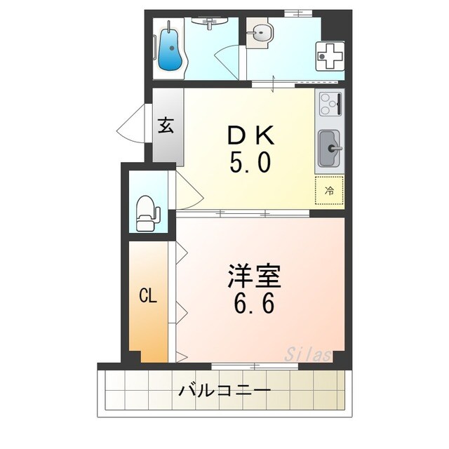 百舌鳥八幡駅 徒歩12分 2階の物件間取画像