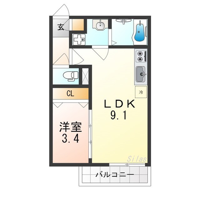 湊駅 徒歩5分 1階の物件間取画像