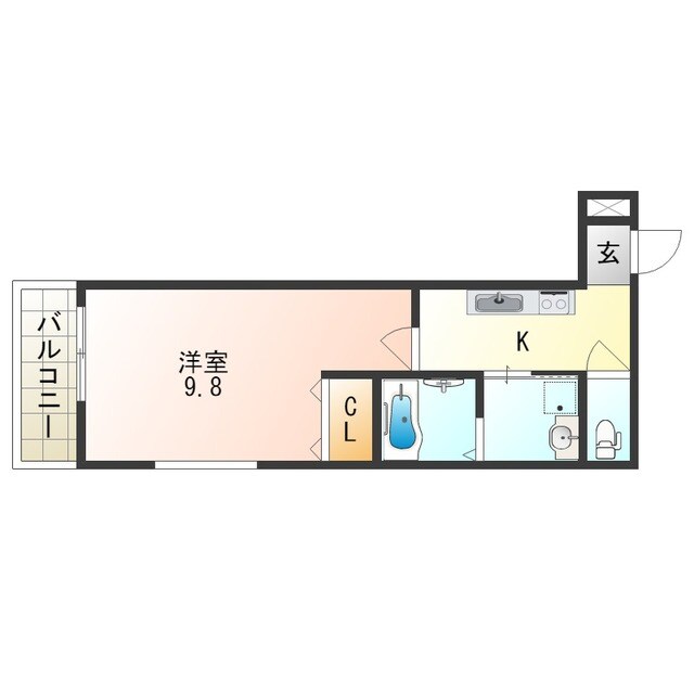 新加美駅 徒歩3分 2階の物件間取画像