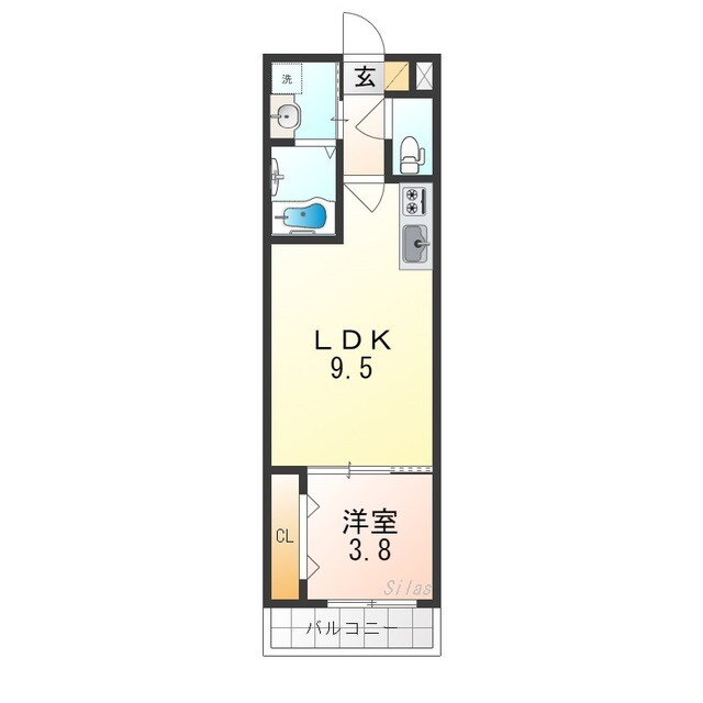 南田辺駅 徒歩4分 5階の物件間取画像