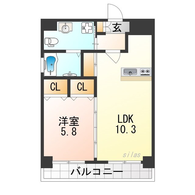 あびこ駅 徒歩5分 2階の物件間取画像