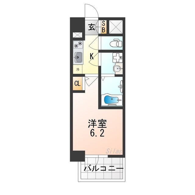 長居駅 徒歩8分 8階の物件間取画像