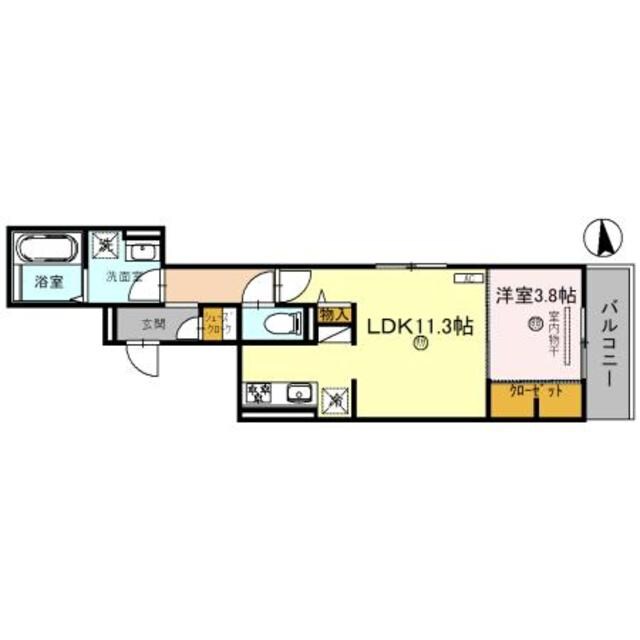 昭和町駅 徒歩12分 2階の物件間取画像