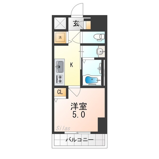 住之江公園駅 徒歩5分 8階の物件間取画像