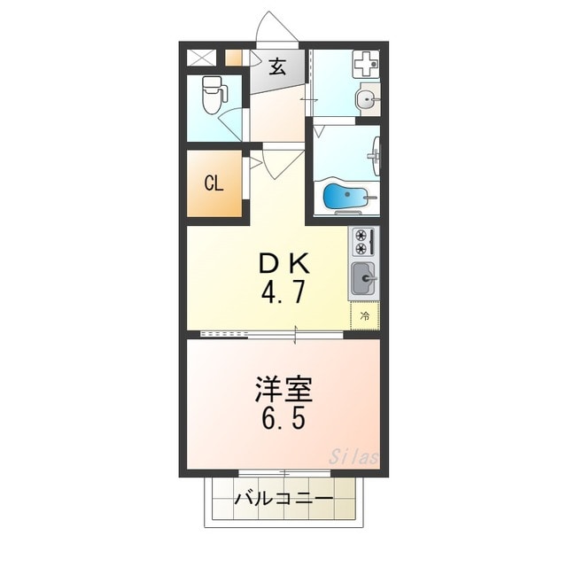 なかもず駅 徒歩11分 2階の物件間取画像