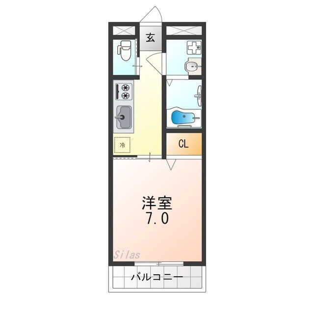 深井駅 徒歩18分 1階の物件間取画像