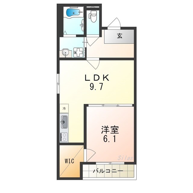 石津川駅 徒歩4分 1階の物件間取画像