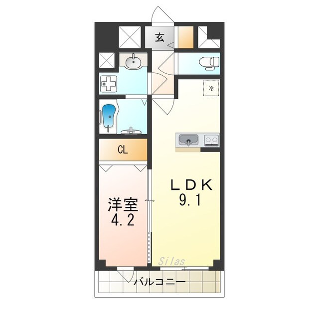 堺駅 徒歩13分 4階の物件間取画像