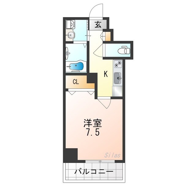 衣摺加美北駅 徒歩11分 5階の物件間取画像