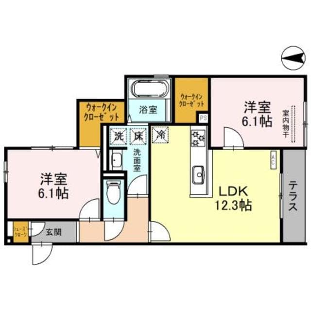 三国ケ丘駅 徒歩9分 1階の物件間取画像