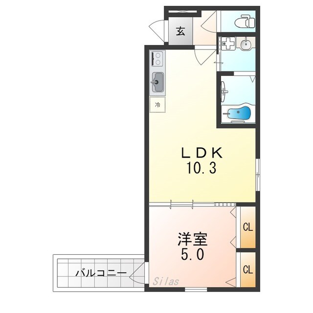 河内花園駅 徒歩8分 1階の物件間取画像