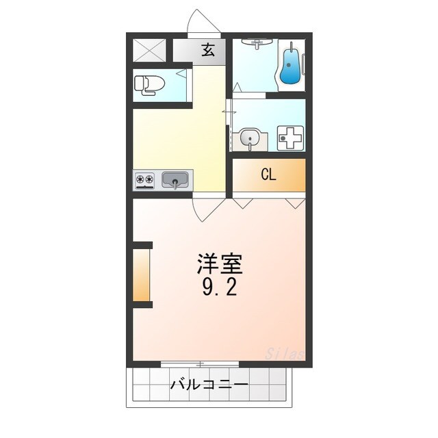 七道駅 徒歩10分 3階の物件間取画像