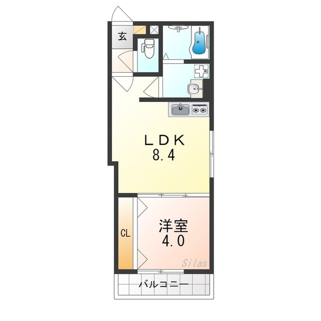 河内松原駅 徒歩4分 3階の物件間取画像