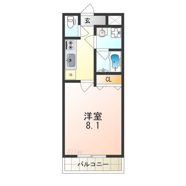 諏訪ノ森駅 徒歩6分 1階の物件間取画像