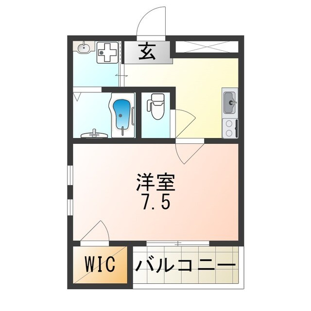 久宝寺口駅 徒歩1分 1階の物件間取画像