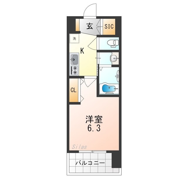 住吉大社駅 徒歩8分 10階の物件間取画像