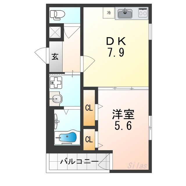 帝塚山駅 徒歩12分 2階の物件間取画像