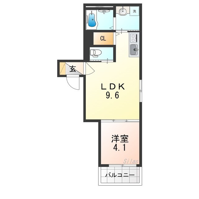 桃谷駅 徒歩7分 1階の物件間取画像