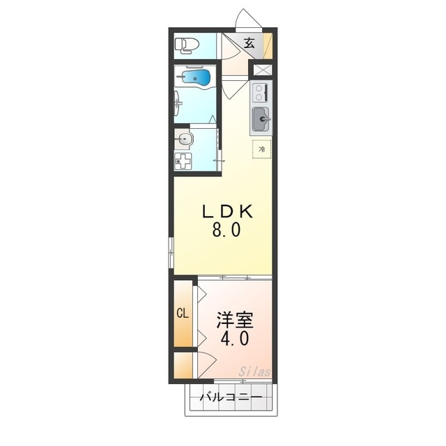 諏訪ノ森駅 徒歩4分 3階の物件間取画像