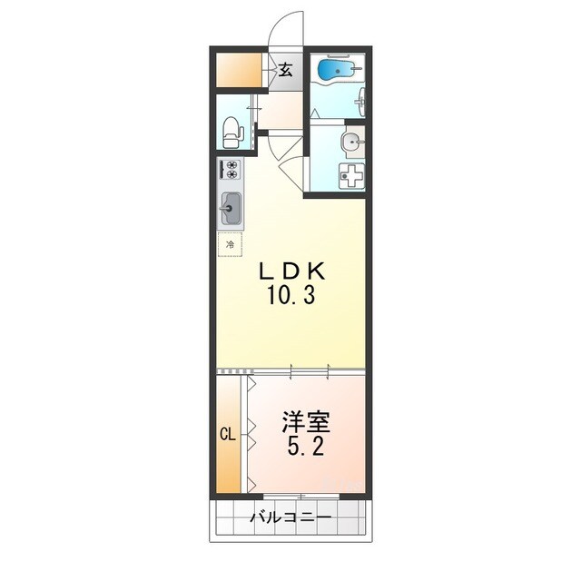 矢田駅 徒歩8分 1階の物件間取画像