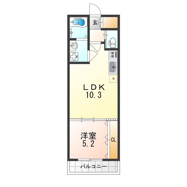 矢田駅 徒歩8分 3階の物件間取画像