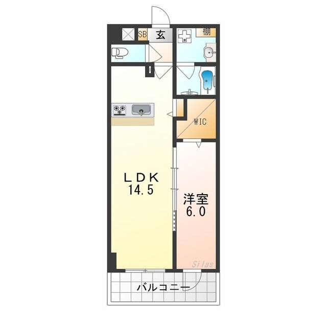 桃谷駅 徒歩4分 3階の物件間取画像