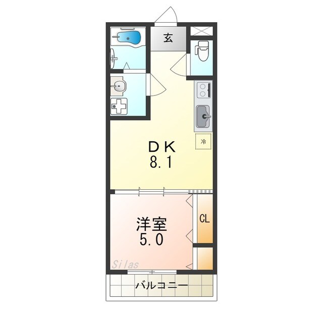 フジパレス堺鳳中Ⅱ番館の物件間取画像