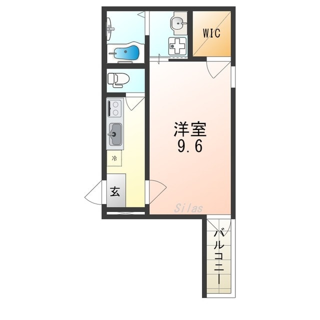 鳳駅 徒歩6分 3階の物件間取画像