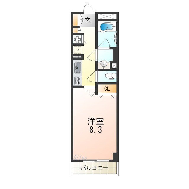 セントラル堺東の物件間取画像