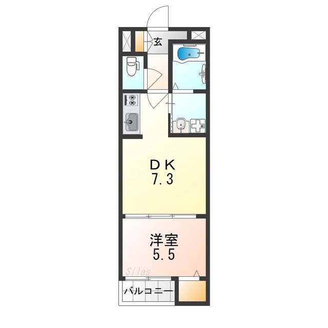 天下茶屋駅 徒歩6分 3階の物件間取画像