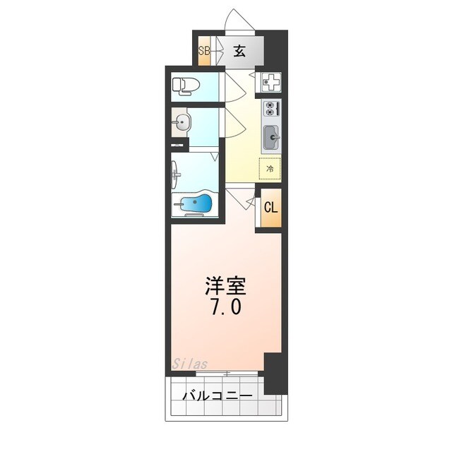 石津川駅 徒歩4分 7階の物件間取画像