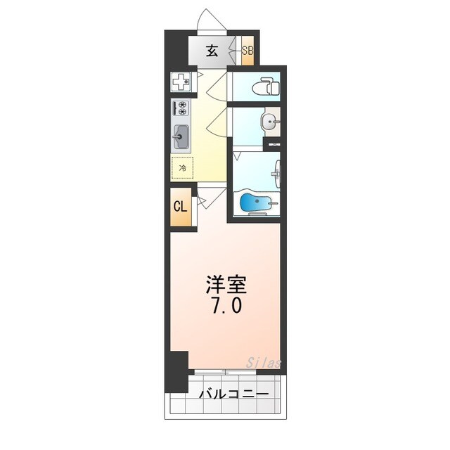 石津川駅 徒歩4分 4階の物件間取画像