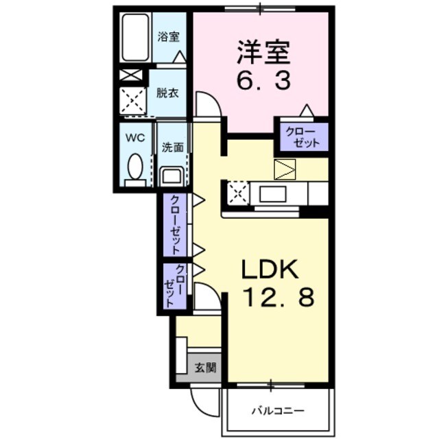 深井駅 徒歩12分 1階の物件間取画像