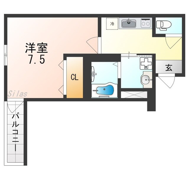 フジパレス諏訪ノ森駅東の物件間取画像