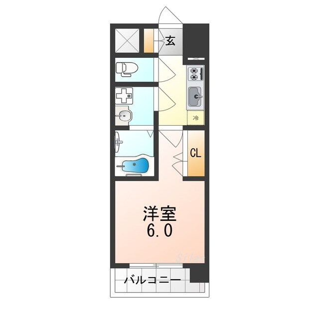 岸里駅 徒歩3分 3階の物件間取画像