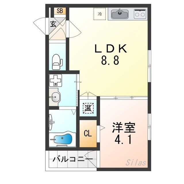 アトムハウスⅢ号館の物件間取画像